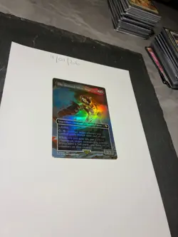 Magic the Gathering MTG The Destined White Mage x1 Borderless FOIL Card NM/M - Image 2