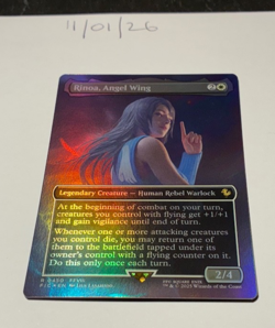 Magic the Gathering MTG Rinoa, Angel Wing x1 Borderless FOIL Card NM/M - Image 1