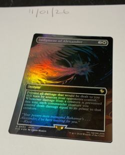 Magic the Gathering MTG Judgment of Alexander x1 Borderless FOIL Card NM/M - Image 1