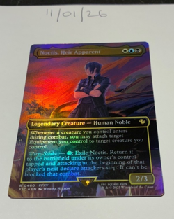 Magic the Gathering MTG Noctis, Heir Apparent x1 Borderless FOIL Card NM- - Image 1