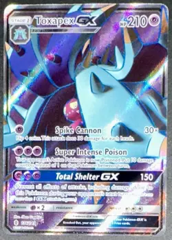POKEMON TOXAPEX GX FULL ART 136/145 GUARDIANS RISING ENGLISH NEAR MINT 2017! - Image 1
