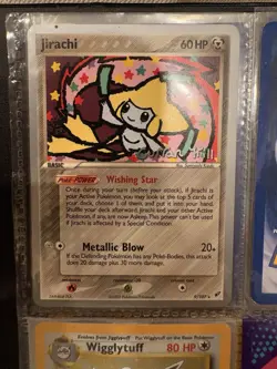 Jirachi 9/107 Holo Deoxys Set (2005) Pokemon Card - Wishing Star - SIGNED - Image 2