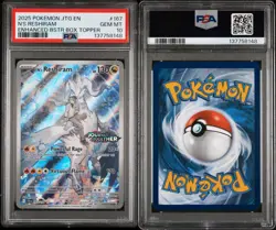 2025 POKEMON JTG ENHANCED BSTER BOX TOPPER #167 N'S RESHIRAM PSA 10 - Image 3