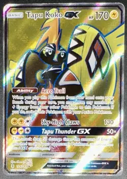 POKEMON TAPU KOKO GX FULL ART 135/145 GUARDIANS RISING ENGLISH NEAR MINT 2017! - Image 1