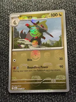 Pokemon Fraxure Black Bolt-Master Ball Pattern 069/086 NM - Image 1