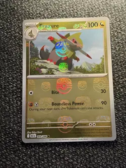 Pokemon Fraxure Black Bolt-Master Ball Pattern 069/086 NM - Image 4