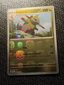 Pokemon Fraxure Black Bolt-Master Ball Pattern 069/086 NM - Image 5