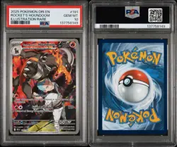 2025 POKEMON DRI EN-DESTINED RIVALS #191 TEAM ROCKET'S HOUNDOOM PSA 10 - Image 3