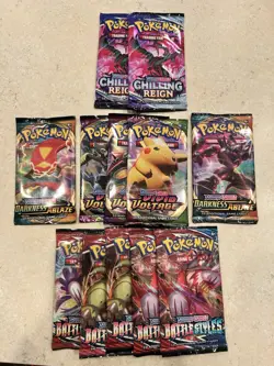 Pokemon Vivid Voltage & Battle Styles Booster Pack Lot SEALED 12 Packs!!! - Image 1