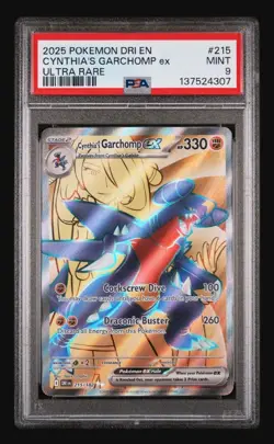 CYNTHIA'S GARCHOMP EX PSA 9 MINT POKEMON DESTINED RIVALS ULTRA RARE GRADED - Image 1