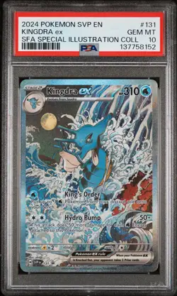 2024 POKEMON SVP EN-SV BLACK STAR PROMO #131 KINGDRA EX PSA 10 - Image 1