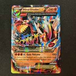 Primal Groudon EX 86/160 Holo Rare EX Primal Clash Pokemon Lightly Played - Image 1