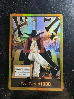 One Piece DON!! "Hawk-Eye Mihawk" OP14 The Azure Sea's Seven Dracule Mihawk NM/M - Image 1