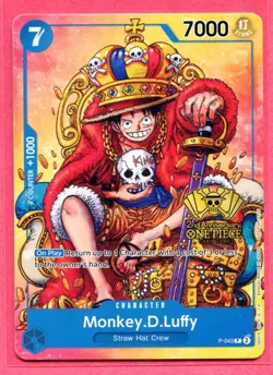 Monkey.D.Luffy (2nd Anniversary Stamped Promo) P-043 English -GRADEABLE- - Image 1