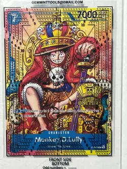 Monkey.D.Luffy (2nd Anniversary Stamped Promo) P-043 English -GRADEABLE- - Image 3