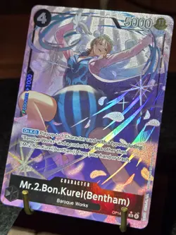 Mr.2.Bon.Kurei (Bentham) Foil The Azure Sea's Seven Alt Art OP14-091 One Piece - Image 1