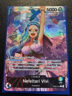 One Piece Nefeltari Vivi OP04-001 Kingdoms of Intrigue Alt Art Leader English - Image 1