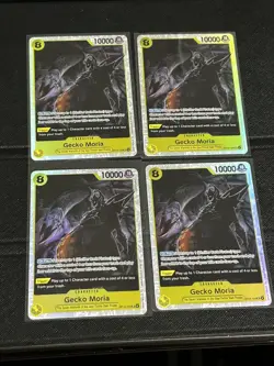 Gecko Moria OP14-104 SR PLAYSET (4) The Azure Seas Seven One Piece CCG ENG NM - Image 1