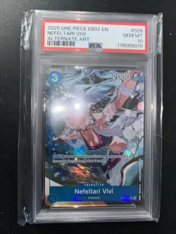 2025 One Piece TCG NEFELTARI VIVI Alt Art PSA 10 English EB02-026 - Image 1