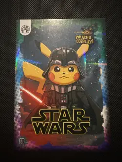Star Wars Darth Vader Pikachu #88 Card Holo - Halloween Pikachu Cosplay Pokemon - Image 1