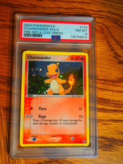 Pokemon 2004 Fire Red Leaf Green Charmander holo card, PSA 8 - Image 1