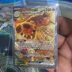 Pokemon TCG Stellar Crown Dachsbun EX SIR Holo Card 169/142 Near Mint - Image 1