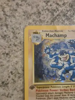 Pokemon TCG Machamp Holo Rare Card WOTC First Edition, MP Base Set, 8/102 - Image 5
