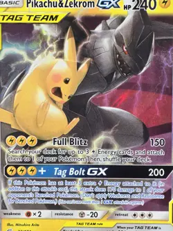 Pokemon Card TCG Pikachu & Zekrom GX Sun & Moon Team Up 2019 Holo 33/181 PSA 9 - Image 5