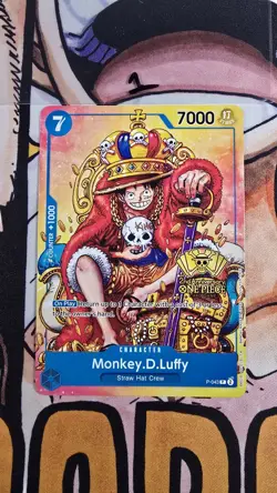 Bandai One Piece Card Game Monkey.D.Luffy P-043 2nd Anniversary Promo Card - Image 1