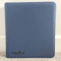 Vault X Blue Card Binder 12-Pocket Exo-TecR Zip - Side-loading, Holds 480 Cards - Image 1