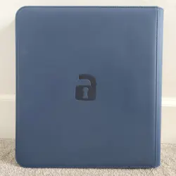 Vault X Blue Card Binder 12-Pocket Exo-TecR Zip - Side-loading, Holds 480 Cards - Image 2