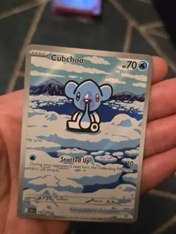 Pokemon Card Cubchoo 109/086 Illustration Rare Black Bolt Near Mint - Image 1