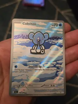 Pokemon Card Cubchoo 109/086 Illustration Rare Black Bolt Near Mint - Image 2