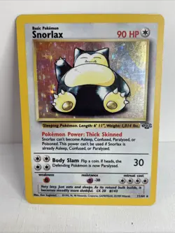 1999 Pokemon TCG Jungle Snorlax Holo Rare Card #11/64 Vintage WOTC - Image 1