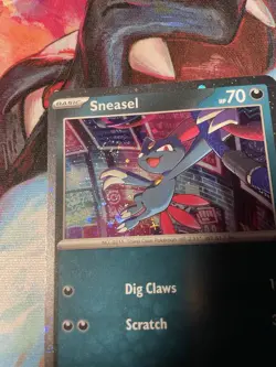 Sneasel 020 SWIRL Mega Evolution Promo Cosmos Holo NM Pokemon Card 2025 - Image 2