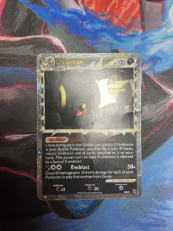 Umbreon Prime 86/90 Undaunted Holo Card Heavily Played/Damaged - Image 1