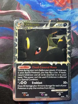 Umbreon Prime 86/90 Undaunted Holo Card Heavily Played/Damaged - Image 2
