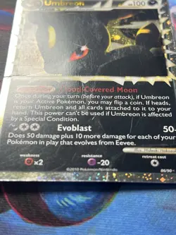 Umbreon Prime 86/90 Undaunted Holo Card Heavily Played/Damaged - Image 3