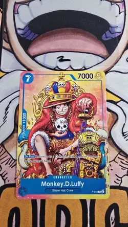 Bandai One Piece Card Game Monkey.D.Luffy P-043 2nd Anniversary Promo Card - Image 1