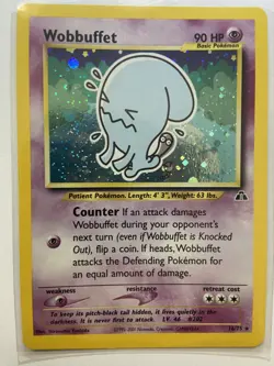 Pokemon TCG Wobbuffet Neo Discovery 16/75 Holo Unlimited Rare Card LP - Image 1