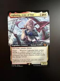 MTG Final Fantasy English Lightning, Army of One Extended Art 0498 Non-Foil - Image 1