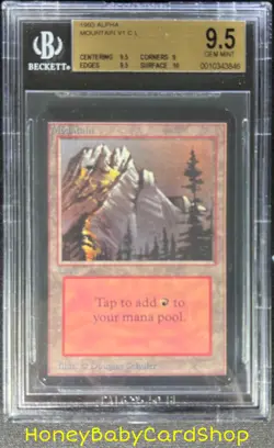 MTG Limited Edition Alpha 1993 Mountain (A) BGS 9.5 GEM MINT Old School 93/94 - Image 1