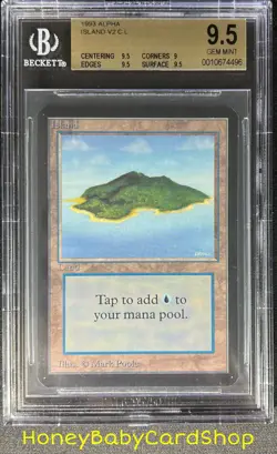MTG Limited Edition Alpha 1993 Island (B) BGS 9.5 GEM MINT Old School 93/94 - Image 1