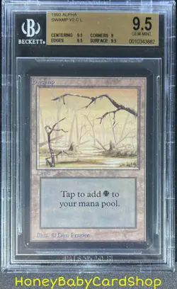 MTG Limited Edition Alpha 1993 Swamp (B) BGS 9.5 GEM MINT Old School 93/94 - Image 1