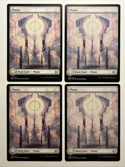 4x Plains ONE MTG 262 ART LAND M/NM Phyrexia (Alayna Danner) Regular / non-foil - Image 1