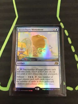 MTG Magic The Gathering Riverchurn Monument Foil Prerelease Promo Artifact - Image 1