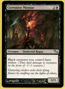 CORROSIVE MENTOR SHADOWMOOR SHM UNCOMMON ELEMENTAL ROGUE LP MTG 61 - Image 1