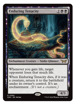 MTG - 1 x Enduring Tenacity - Rare Enchantment Creature - Duskmourn (DSK) - M/NM - Image 1