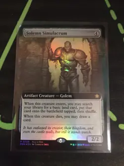 MTG Magic The Gathering Solemn Simulacrum Foil Promo Artifact Commander - Image 1