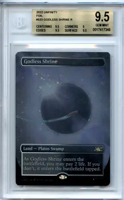GEM MINT BGS 9.5 (w/ subs) Godless Shrine GALAXY FOIL MTG Unfinty #533 - Image 1